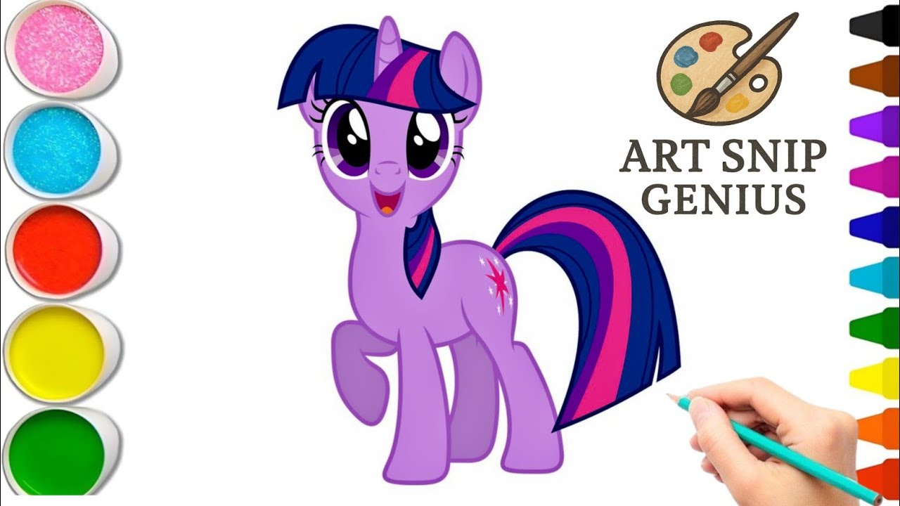 How to Draw TWILIGHT SPARKLE 🦄 | My Little Pony Easy Drawing for Kids