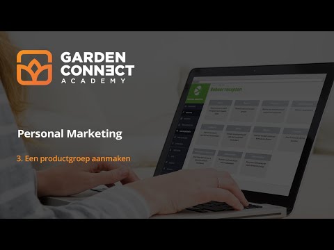 Personal Marketing - deel 3, productgroepen maken