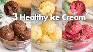 3 Healthy Ice Cream Recipes 🍦🍫 (Easy & Sugar Free Ice Cream)