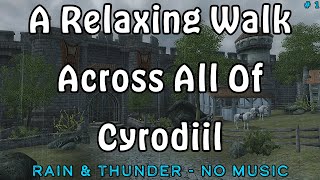 Oblivion - Walking Across All Of Cyrodiil, Rain & Thunderstorm - Part 1