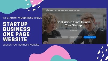 Startup Business One Page Website | Startup Landing Page Theme | ImStartup WordPress Theme