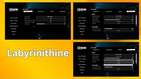 How to change resolution in Labyrithine
