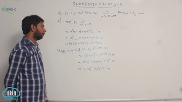 Sign of quadratic expressions - change || Solve the example 1 || Disk Telangana