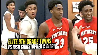 Josh Christopher \& Dior Johnson vs ELITE 9TH Grade TWINS!! Crazy 20 POINT COMEBACK!!