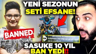 YENİ SEZONUN SETİYLE OYNADIM!!  SASUKE YİNE 10 YIL BAN YEDİ!!? | PUBG MOBILE