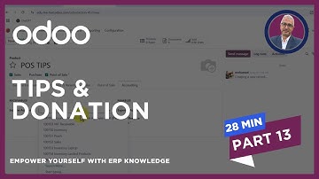 Tips and Donations at Odoo POS Version 18 - معالجة البقشيش والتبرعات بتطبيق نقاط البيع بسستم أودوو18