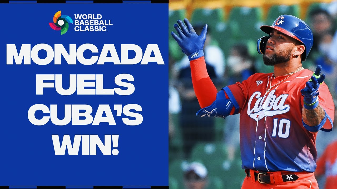 Yoán Moncada has MONSTER day to lead Cuba to its first win of the 2023  World Baseball Classic! 