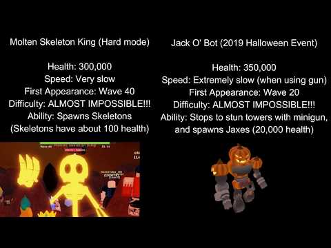 Roblox Tower Heroes Vs Tower Defense Simulator Enemy Similarities And Stats Youtube - king jack almost tower battles roblox youtube