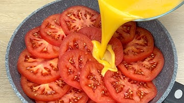 Gießen Sie einfach Eier in Tomaten und Sie werden begeistert sein! Lecker und praktisch Rezept