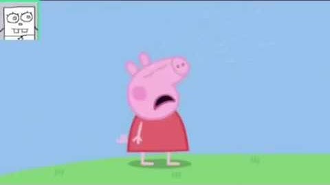 Peppa Pig crying  in slow motion