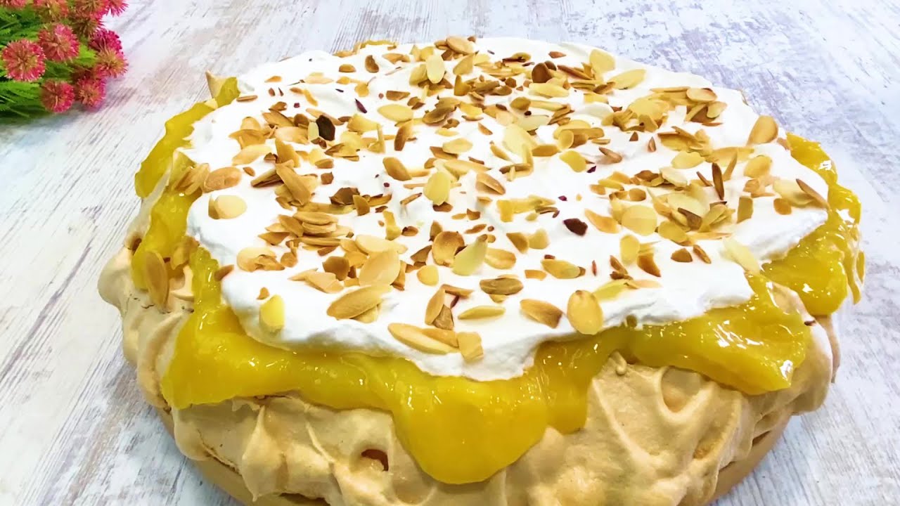 Die unvergleichliche Pavlova mit Zitronencreme. Baiserkuchen lecker mit Ann