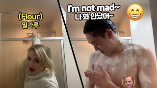 NOT ALLOWED TO BE ANGRY CHALLENGE ON MY BOYFRIEND * FLOUR PARTY *