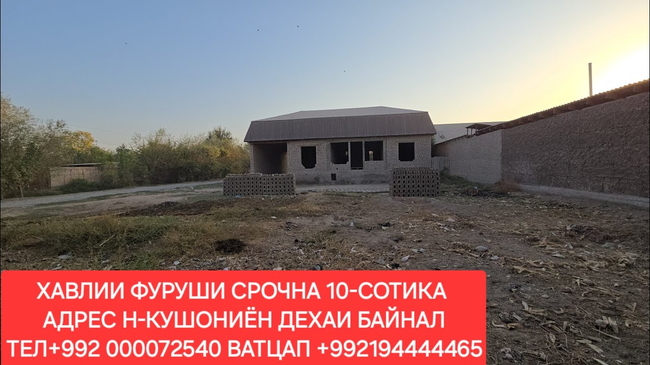 ХАВЛИИ ФУРУШИ ДАР Н-КУШОНИЁН. ЧИСЛОИ 12.10,2025,СОЛ.