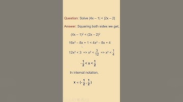 Inequalities With Absolute Value On Both Sides #shorts