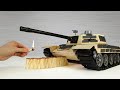 Tank from Matches and Lighters with Matches Chain Reaction