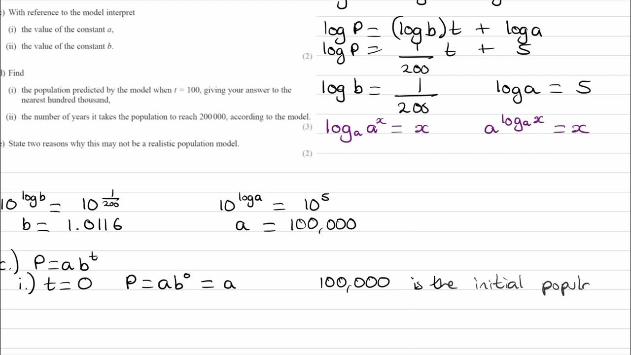 Exponentials & Logarithms Exam Questions - A Level Maths - Edexcel Pure ...
