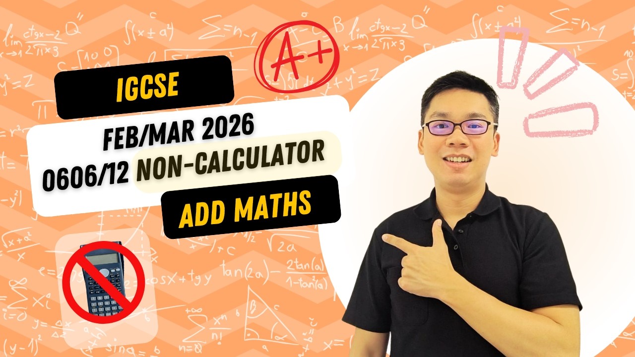 mmm⭐︎　0606 IGCSE Add Maths (0606/12/F/M/26) / Feb 2026 (fm26) / Paper 12 non