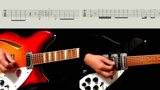 Video thumbnail of "Guitar TAB : You Can't Do That - The Beatles"