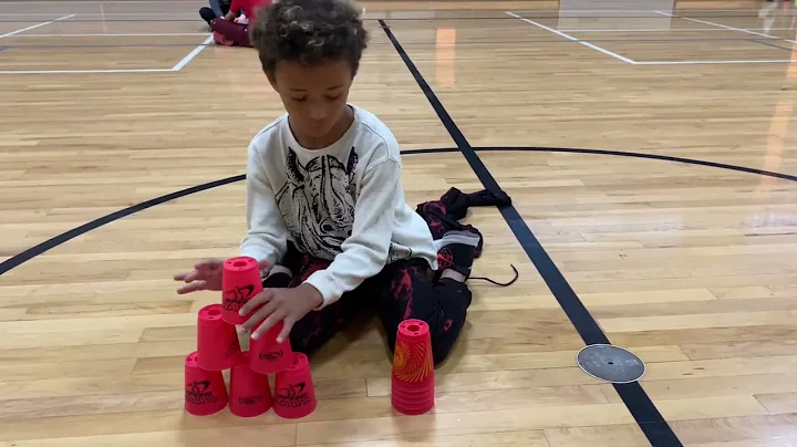 Southside 5th grader cupstacking!