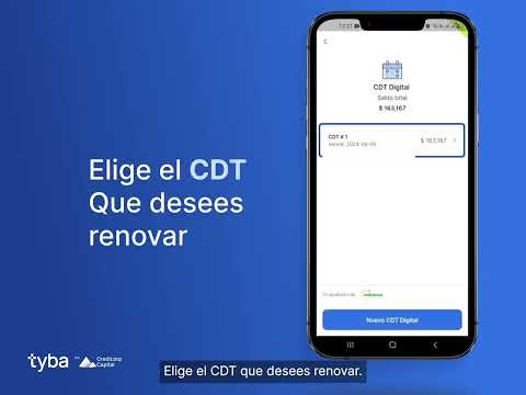 Renueva tu CDT en minutos desde la app de tyba