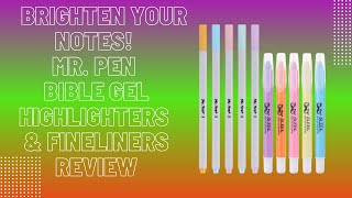 🌈 Brighten Your Notes! Mr. Pen Bible Gel Highlighters & Fineliners Review 🖊️✨