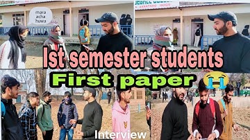 First paper of Ist Semester students | kashmir University| Paper Boht Easy tha | Today