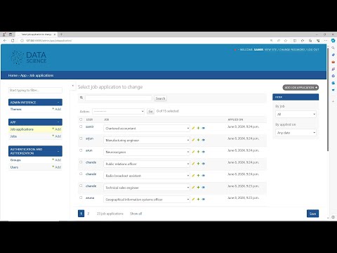Data Science Web development Job Recommendation System Python Django Streamlit [ Admin Theme ]Part 2