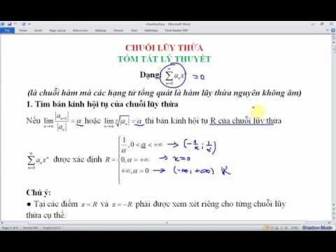 Video Tìm miền hội tụ của chuỗi lũy thừa - youtube