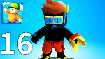 Stumble Guy‪s‬ - Gameplay Walkthrough Part 16 - Stumble Pass and Crown Win (iOS, Android)