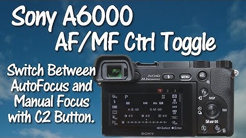 Sony A6000 and A6300 Toggle between Autofocus and Manual Focus