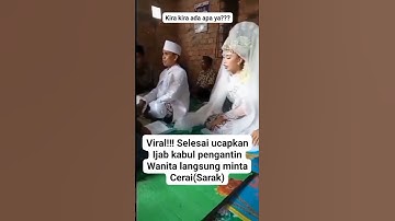 viral pengantin wanita minta cerai setelah pengantin pria ucapkan ijab Kabul #fypシ゚viral #shorts