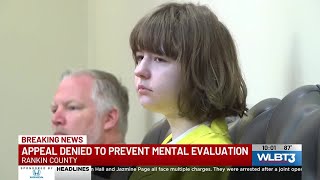 Mississippi Supreme Court denies an appeal to stop a mental evaluation for Carly Gregg