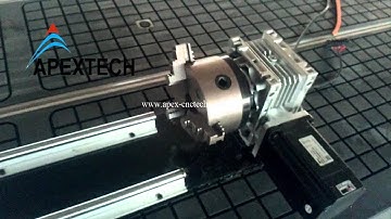 apextech 1325 cnc router with 130 1200mm rotary device test video