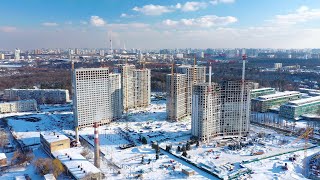 16.02.2021 Аэрооблет ЖК Диброва Парк. Киев. 4K