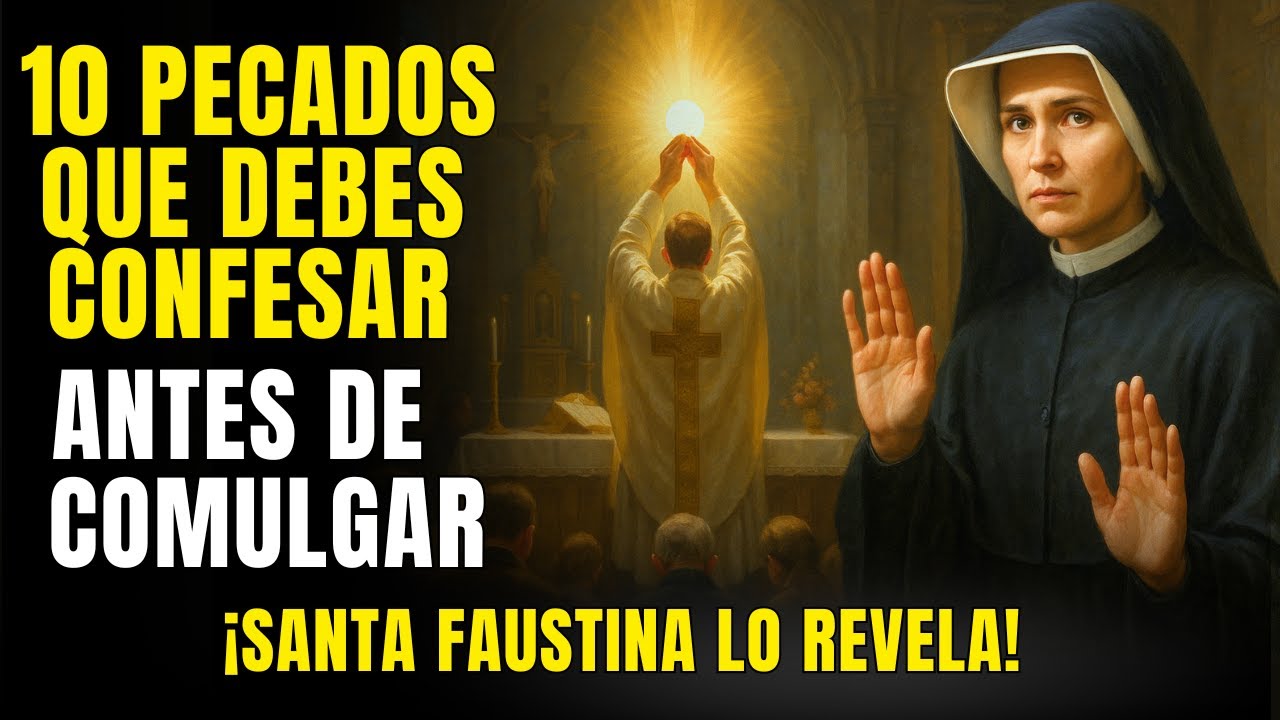 Santa Faustina REVELA: 10 PECADOS QUE DEBES CONFESAR ANTES DE RECIBIR LA SANTA COMUNIÓN