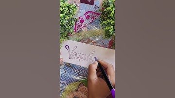 write name vasudev #prachiuniqueartstyle #shortsvideo #drawing #viral