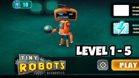 Tiny Robots Recharged | Level 1 - 5 | Easy Full Walkthrough