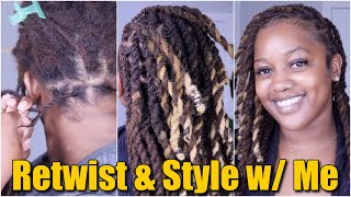 RETWIST & STYLE WITH ME // ROPE TWISTS // TWO STRAND TWISTS LOCS // LOC STYLES