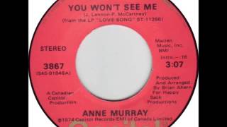 Video thumbnail of "ANNE MURRAY * You Won't See Me   1974  HQ"