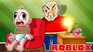 ¡ESCAPA DEL ABUELO LOCO EN ROBLOX ? BEBE NOOB en ROBLOX