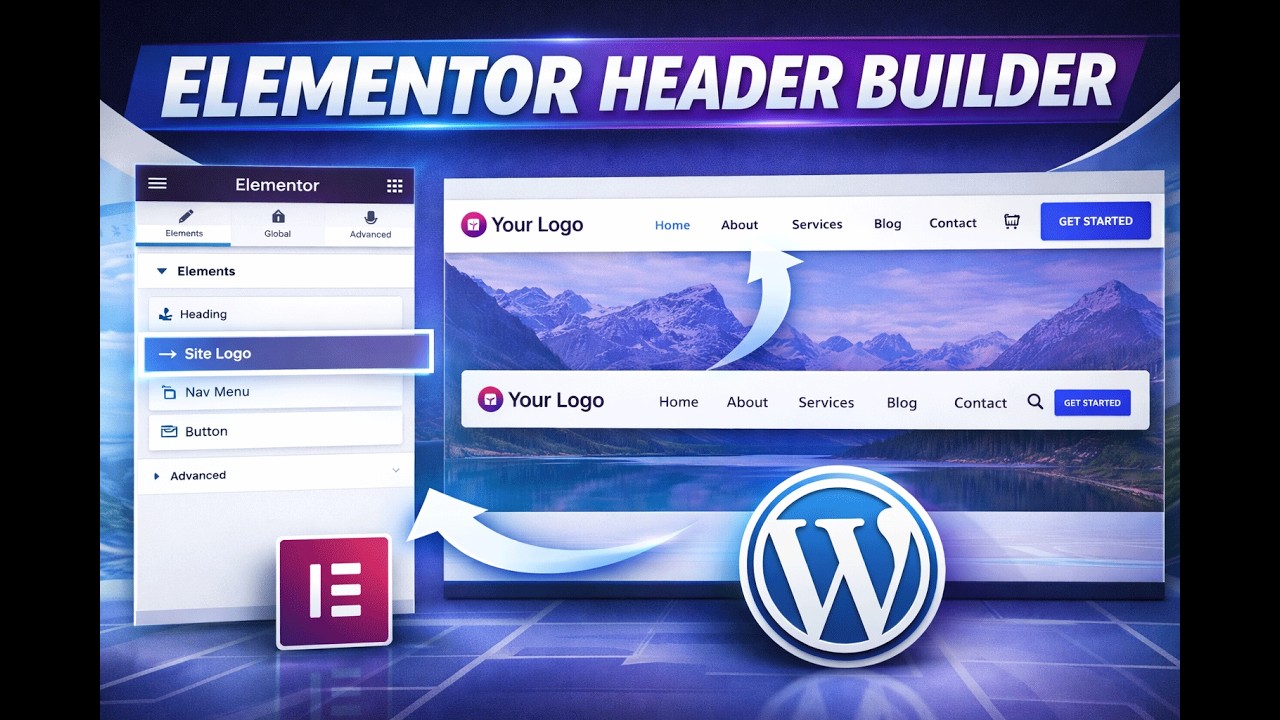 Elementor Header Builder Tutorial - YouTube