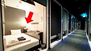 Cheap and Spacious Capsule Hotel Experience in Japan.First cabin Akasaka Tokyo Travel Vlog