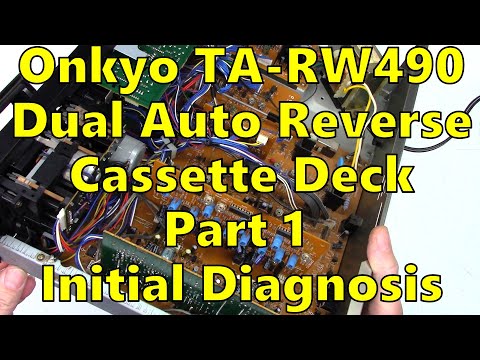 Checking out an abandoned Onkyo TA RW490 Dual Auto Reverse Cassette Deck - Part 1 Diagnosis