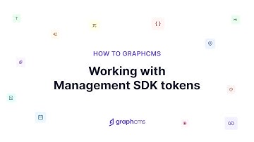Working with Management SDK tokens | How to Hygraph