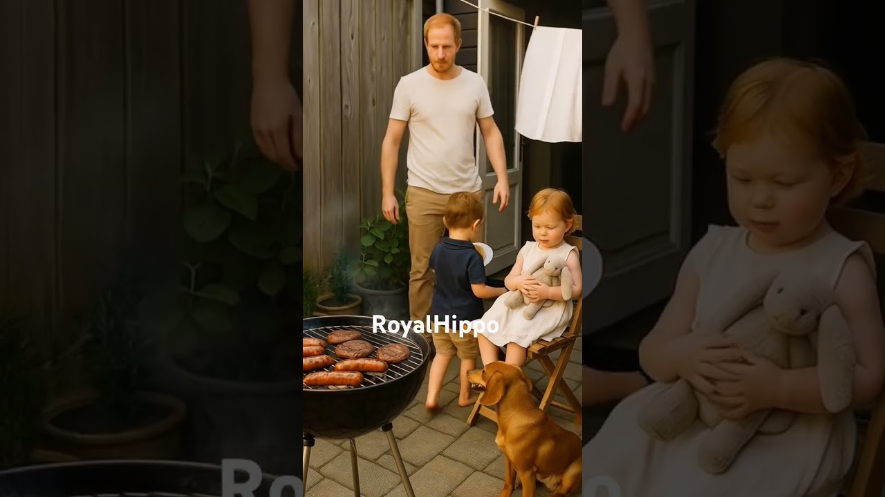 Princess Meghan cooking a bbq 