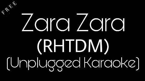 Zara Zara Unplugged Karaoke | RHTDM | Anil Maharana | Karaoke Factory |Zara Zara Behakta Hai Karaoke