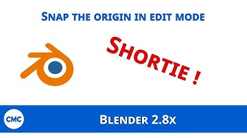 Shortie | Blender 2.8x: Snap the origin in edit mode
