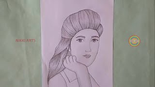 How to draw a girl face | beautiful girl face | Girl drawing