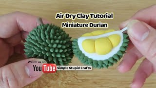 Air dry clay tutorial Miniature Durian 輕黏土教學｜榴槤 screenshot 5