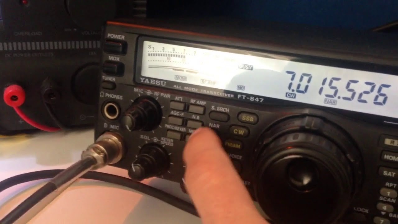 Yaesu FT-847 + NAR 500Hz cw + DIG.FIL DSP 100Hz filter. - YouTube